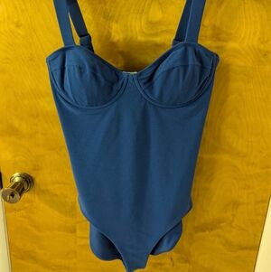 Elegant Blue Women's One Piece Swimsuit